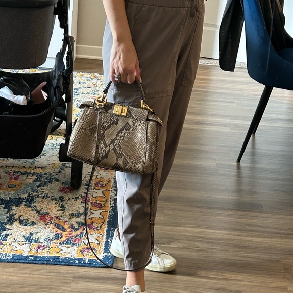 Fendi Mini Python Iconic Peekaboo Bag - Picture 10 of 15